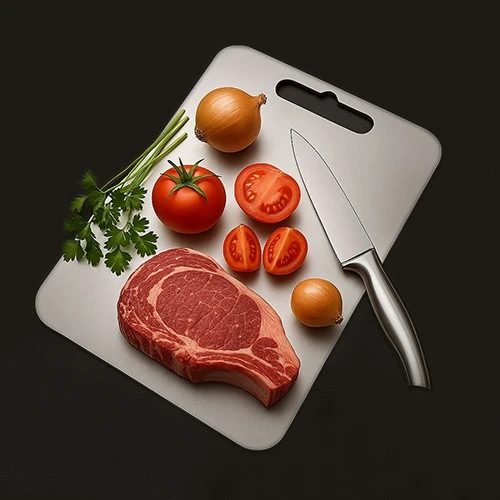 İnci Çelik Kesme Panosu 304 Paslanmaz Çelik 27x21 Orta Boy