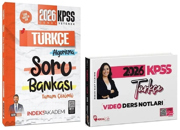 Hoca Kafası + İndeks 2026 KPSS Türkçe Video Ders Notları + Soru Bankası 2 li Set - Öznur Saat Yıldırım Hoca Kafası + İndeks Akademi Yayınları ürün görseli 1
