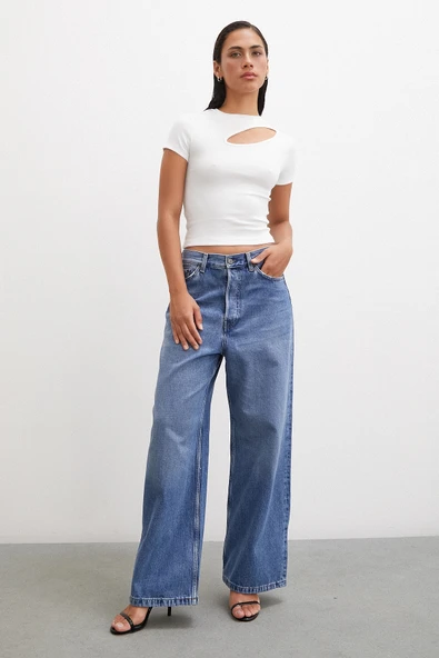 Önü Açık Bluz Beyaz - Resim 2