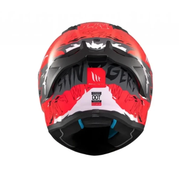 KASK MT STINGER ARDENT B5 MAT SİYAH/KIRMIZI - 2