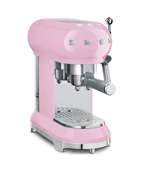 Smeg ECF01 Linea 50's Retro Style Espresso ve Kahve Makinesi Pembe Pembe - Resim 4