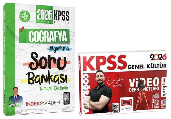 Yargı + İndeks 2026 KPSS Coğrafya Video Ders Notları + Soru Bankası 2 li Set - Engin Eraydın Yargı + İndeks Akademi Yayınları ürün görseli 1
