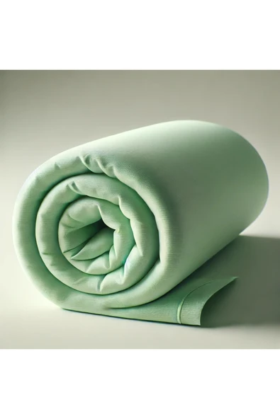 Lastikli  %100 Pamuk Penye Çarşaf Çift Kişilik 160 x 200 Yeşil ürün görseli 1