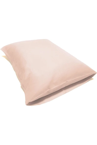 %100 Pamuklu Ranforce Yastık Kılıfı - Bej Krem - 2'li Set 50x70 - - Resim 4