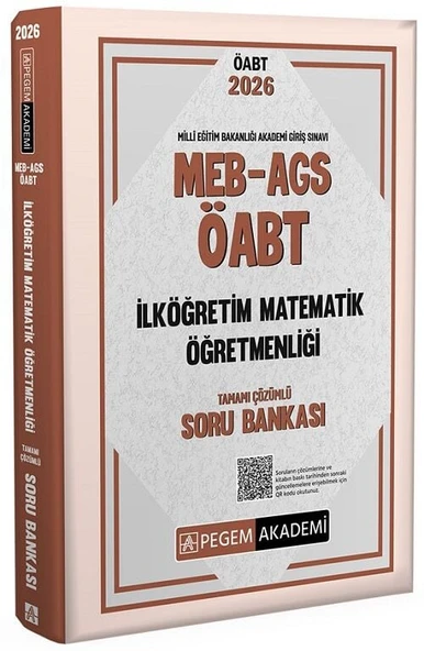 Pegem 2026 ÖABT MEB-AGS İlköğretim Matematik Öğretmenliği Soru Bankası Çözümlü Pegem Akademi Yayınları ürün görseli