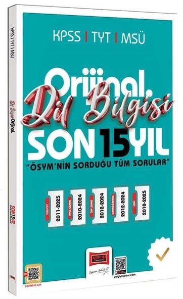 Yargı 2026 KPSS TYT MSÜ Dil Bilgisi Orijinal Çıkmış Sorular Son 15 Yıl Çözümlü Yargı Yayınları ürün görseli 1
