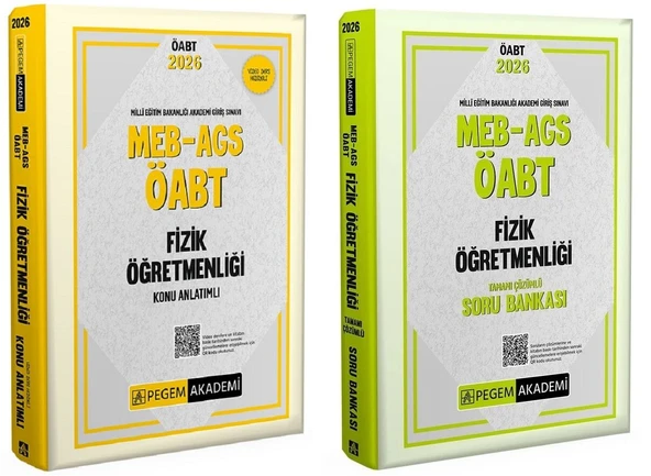Pegem 2026 ÖABT MEB-AGS Fizik Öğretmenliği Konu Anlatımlı + Soru Bankası 2 li Set Pegem Akademi Yayınları ürün görseli