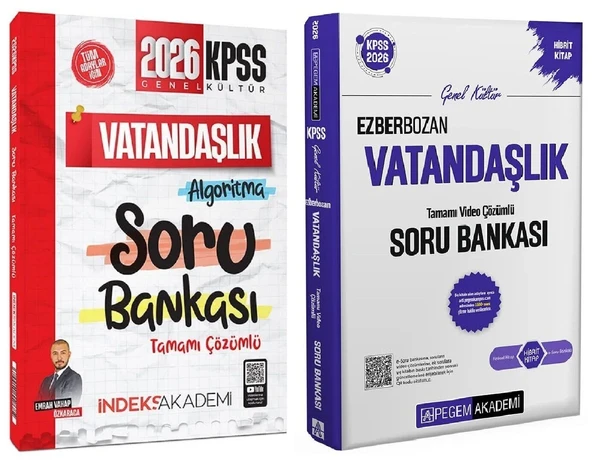 Pegem + İndeks 2026 KPSS Vatandaşlık Ezberbozan Soru Bankası 2 li Set - Emrah Vahap Özkaraca Pegem + İndeks Akademi Yayınları ürün görseli 1