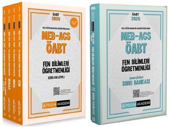 Pegem 2026 ÖABT MEB-AGS Fen Bilimleri Konu Anlatımı + Soru Bankası 2 li Set Pegem Akademi Yayınları ürün görseli