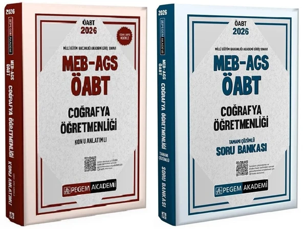Pegem 2026 ÖABT MEB-AGS Coğrafya Öğretmenliği Konu Anlatımlı + Soru Bankası 2 li Set Pegem Akademi Yayınları ürün görseli