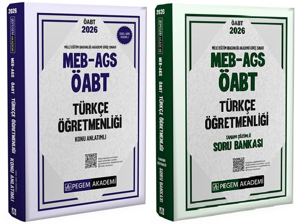 Pegem 2026 ÖABT MEB-AGS Türkçe Öğretmenliği Konu Anlatımlı + Soru Bankası 2 li Set Pegem Akademi Yayınları ürün görseli