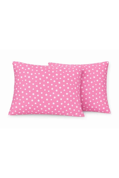 Desenli Pamuklu Yıldız Desen Yastık Kılıfı 2 Adet 50 x 70cm ürün görseli