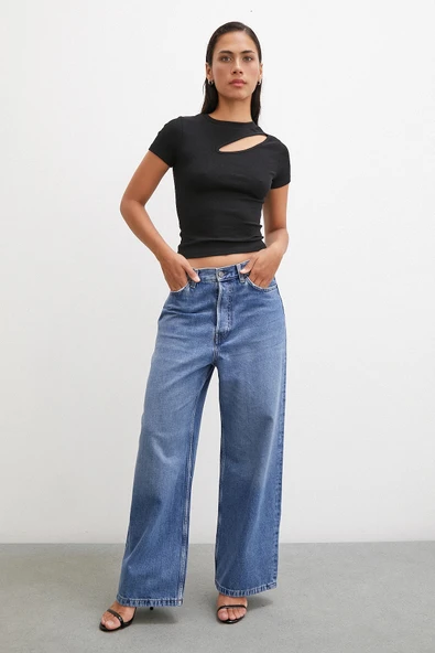 Önü Açık Bluz Siyah - Resim 2