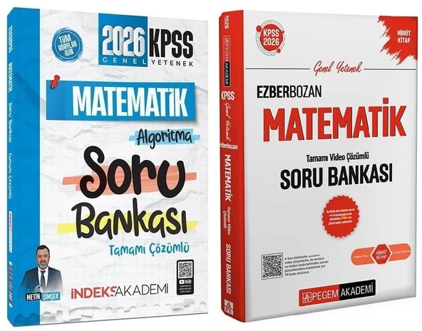 Pegem + İndeks 2026 KPSS Matematik Ezberbozan Soru Bankası 2 li Set - Metin Şimşek Pegem + İndeks Akademi Yayınları ürün görseli 1