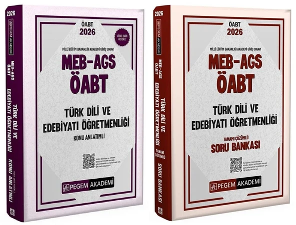 Pegem 2026 ÖABT MEB-AGS Türk Dili ve Edebiyatı Öğretmenliği Konu Anlatımlı + Soru Bankası 2 li Set Pegem Akademi Yayınları ürün görseli 1