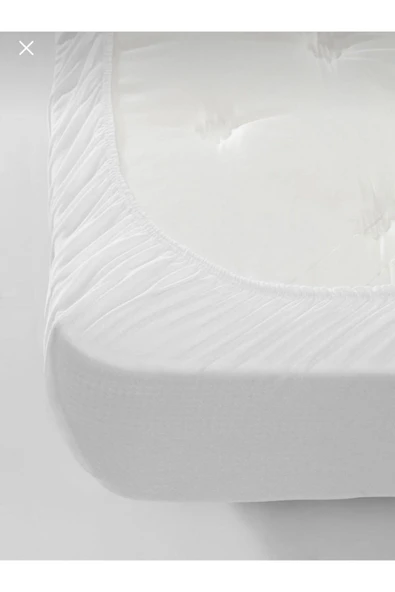 Lastikli Penye Pamuklu Çarşaf - Resim 2