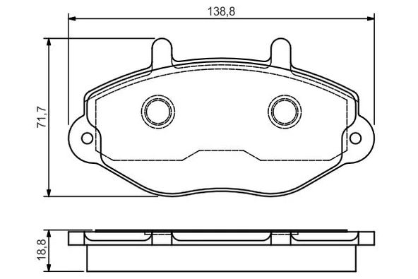 BOSCH 0986495112 ON FREN BALATASI TRANSIT T15 93>00 93VX2K021BB-1134159-6965580 ürün görseli 1