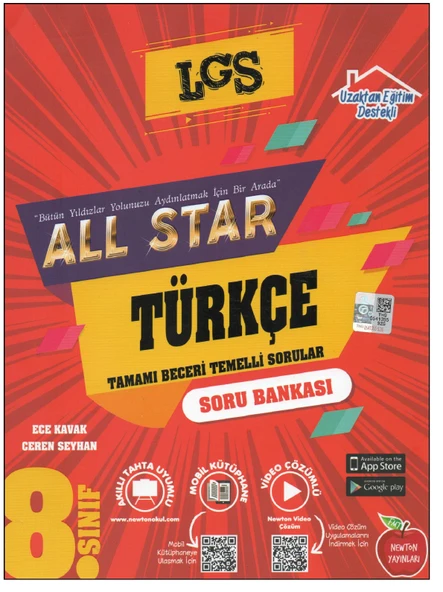 Newton Yayınları All Star 8.Sınıf Türkçe Tamamı Beceri Temelli Soru Bankası