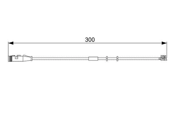 BOSCH 1987473033 ÖN FREN BALATA FİŞİ İKAZ KABLOSU ASTRA H-ZAFIRA B 04> VECTRA C 1.9-2.0-2.2 GTS 04> 300mm 13116560-6235647 ürün görseli 1