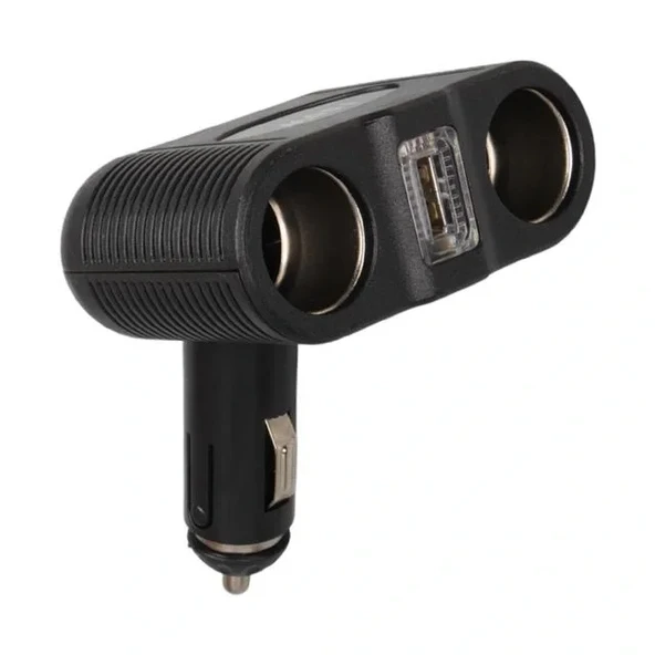 Olesson 1646 12-24v Tek Usb Girişli 100w Çiftli Araç Çakmak Çoklayıcı - Resim 2