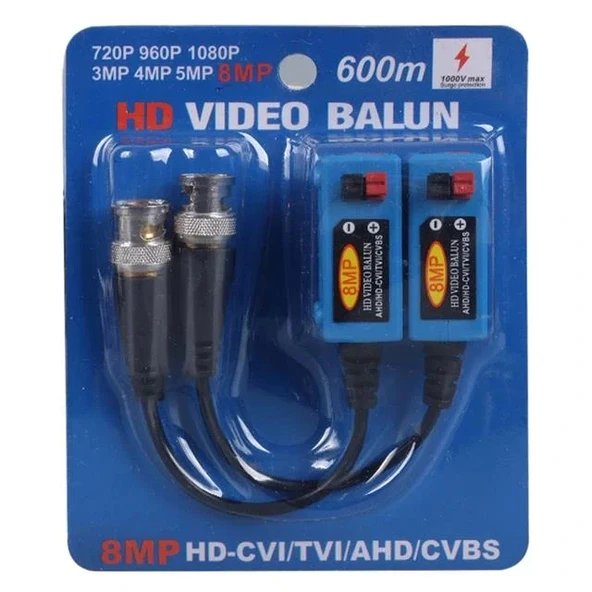 Powermaster Pm-3893 8mp Max 600 Metre Hd-tvı/cvı/ahd/cvbs Hd Video Balun - 3