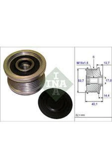 Opel Astra J Alternatör Kasnağı Insıgnıa - Zafıra -  Tourer -  C Aveo -  Cruze - Bmw 5 E60 -  E61  - 520d 6 Kanal ürün görseli