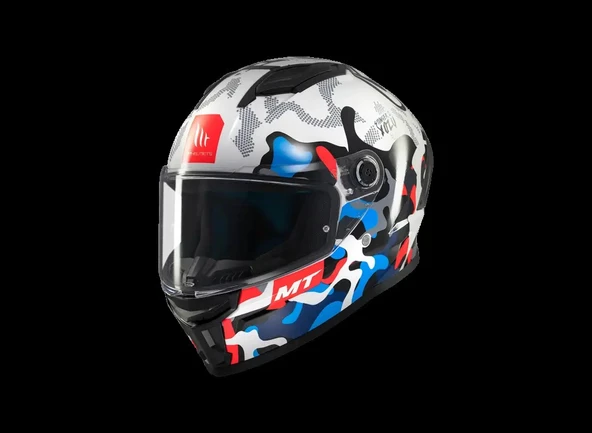 KASK MT STINGER YOZU A7 PARLAK MAVİ/BEYAZ