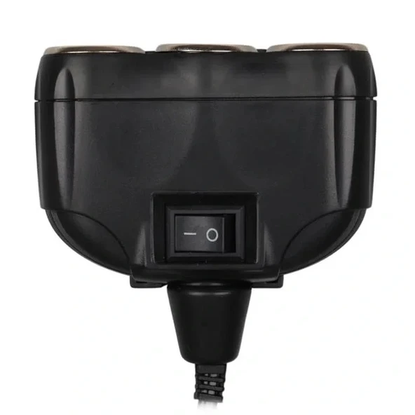 Olesson 1634 12-24v Tek Usb Girişli 120w 80cm Kablolu Dijital Voltaj Ekranlı 3'lü Araç Çakmak Çoklayıcı - Resim 3