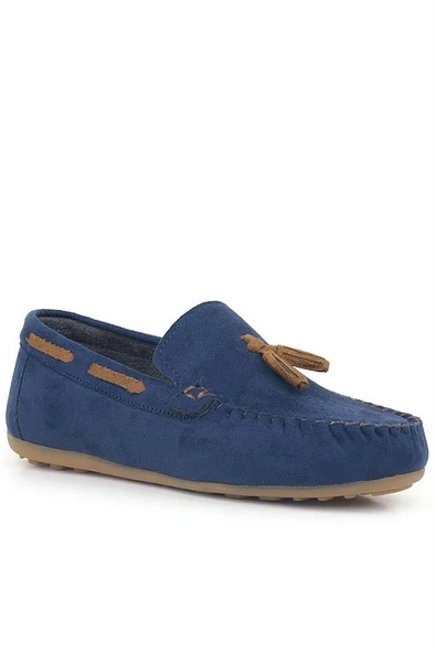 Rakerplus Lacivert Süet Erkek Çocuk Mokasen Ayakkabı - Resim 2