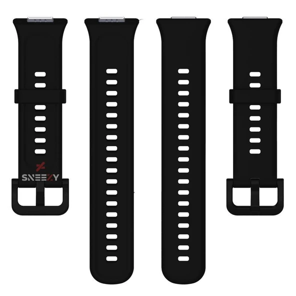 Huawei Watch Fit 2 Uyumlu PureLux Tam Uyumlu Silikon Kordon  Siyah - 5