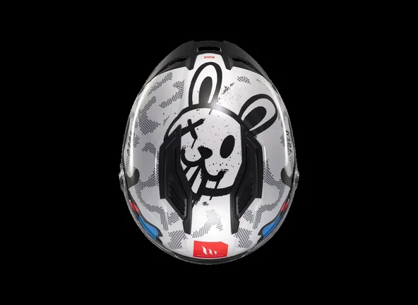 KASK MT STINGER YOZU A7 PARLAK MAVİ/BEYAZ - 3