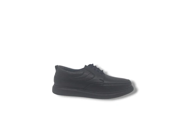 Özsoylu 267 Erkek Siyah Bağcıklı Hakiki Deri Günlük Kullanım Poli Taban ( HAFİF ) Büyük Numara Ayakkabı 45 46 47 ürün görseli