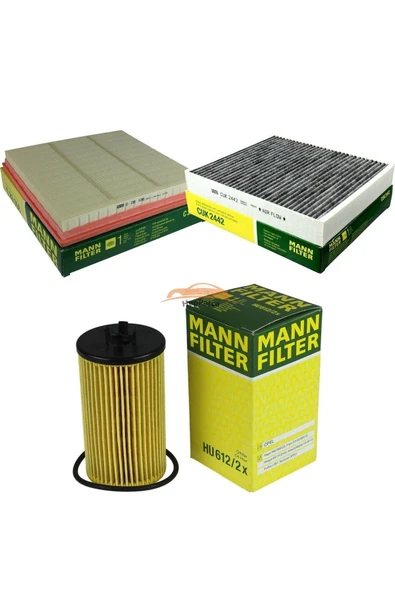 Chevrolet Cruze 1.6 MANN Periyodik Bakım Filtre Seti (Karbonlu Polen) ürün görseli