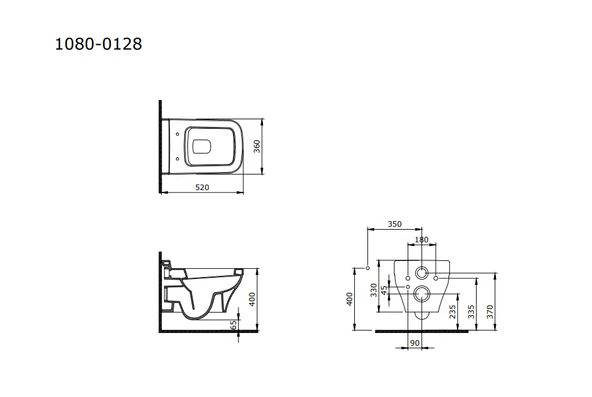Bocchi Scala Asma Klozet Mat Mint Yeşil Kapak Dahil 1080-033-0128 - Resim 2