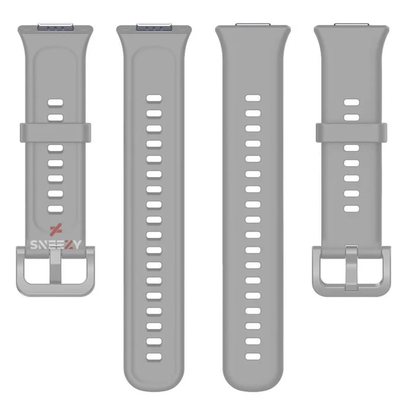 Huawei Watch Fit 2 Uyumlu PureLux Tam Uyumlu Silikon Kordon  Gri - Resim 5