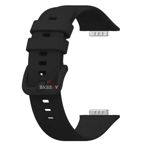 Huawei Watch Fit 2 Uyumlu PureLux Tam Uyumlu Silikon Kordon Siyah - 4