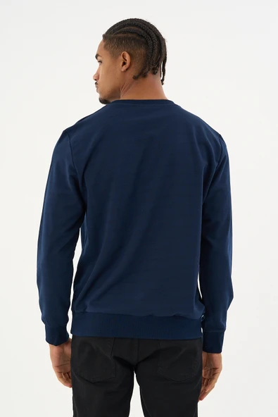 Süperlife Erkek Gri Bisiklet Yaka Ribanalı Regular Fit Sweatshirt spr26swk930 - 8