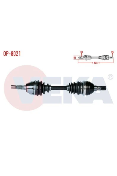 Komple Aks Sol On Opel Astra H 1.3 Cdtı Uzunluk 573mm 2004-2010 ürün görseli