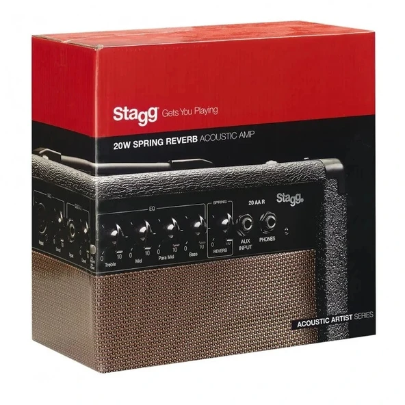 Stagg 20 AA R EU Akustik Gitar Amfisi - Resim 2
