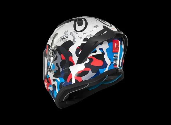 KASK MT STINGER YOZU A7 PARLAK MAVİ/BEYAZ - 2