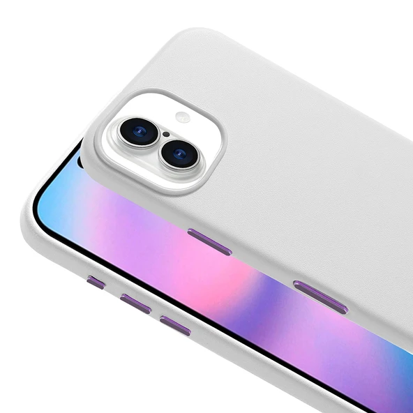 iPhone 17 Kılıf M-safe Şarj Özellikli PU Deri Görünümlü Kupra Kılıf - Resim 11