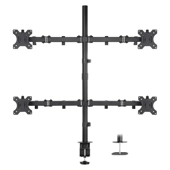 Powermaster Pm-054 13-27'' Dörtlü (Quad) Mekanik Lcd-led Gaming Monitör Tutucu Masa Stand Askı Aparatı - 2