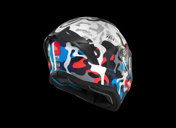 KASK MT STINGER YOZU A7 PARLAK MAVİ/BEYAZ - 4