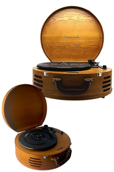 Pikap Crownwell Lion Ahşap Klasik Plak Çalar Bluetooth Usb SD Kart Okuyuculu - Resim 6