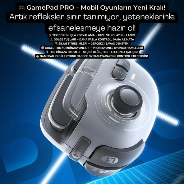 Coofbe Profesyonel 400Mah Type-C Girişli Mobil Oyun Kolu Telefon Joystick Telefon Ateş Tetik Gamepad Joystick - 2