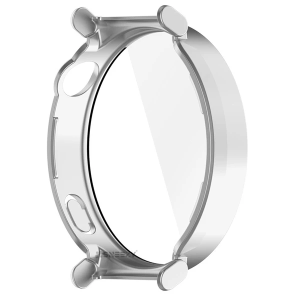 Huawei Watch GT5 41mm Kasa Uyumlu Kılıf Sert PC Kasa ve Ekran Koruyucu Kılıf  Gümüş - Resim 3