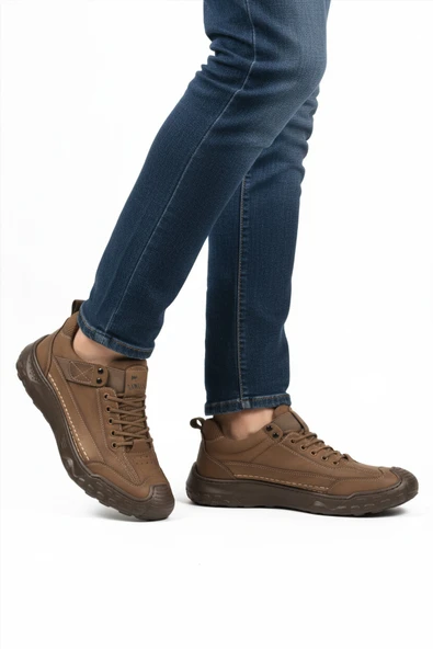 Gamelu Bej Hakiki Deri Erkek Casual Ayakkabı ürün görseli 1