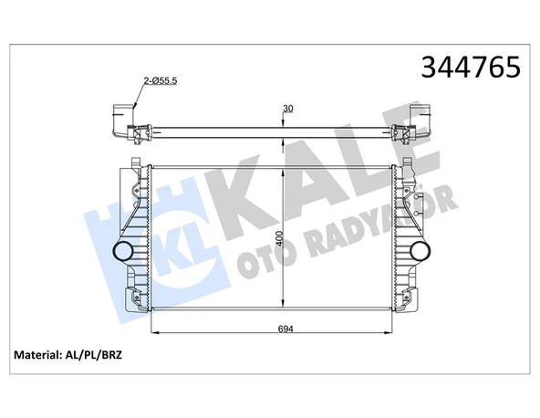 Vag İntercooler Volkswagen Transporter IV - Kale 344765 ürün görseli