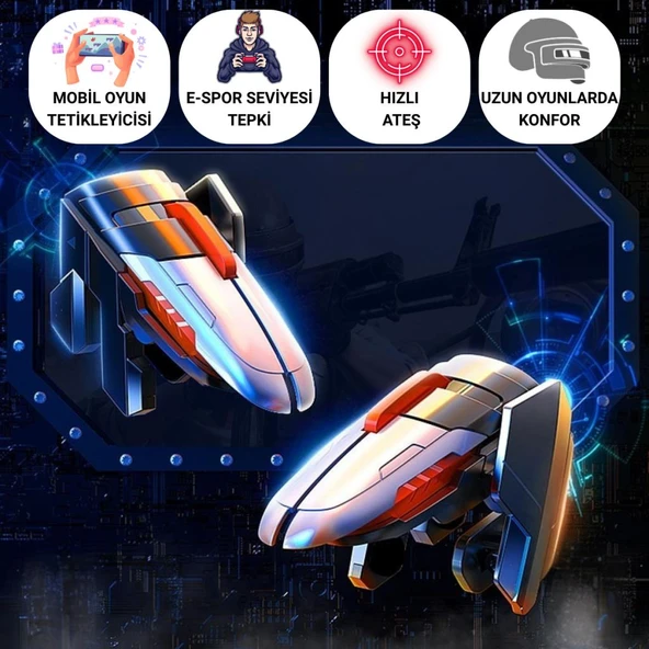 Coofbe Profesyonel Yüksek Hassasiyetli Telefon Tetik Mobil Oyun Tetik Aparatı 4 Buton Nişan Ve Tetik Tuşu ürün görseli 1