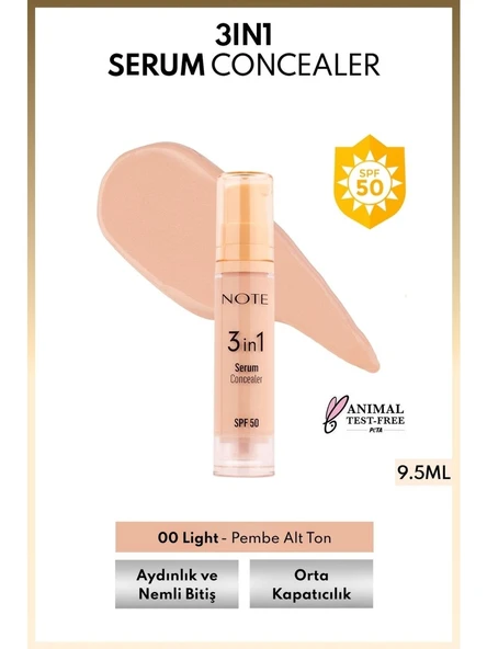 Note 3 İn 1 Serum Concealer Kapatıcı 00 Lıght